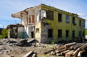 dismantling of old buildings