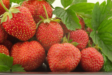 Fresh red strawberries