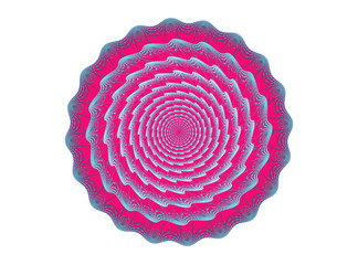 Fototapeta premium Optical Illusion in Blue and Red