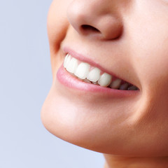 Smiling woman mouth with great teeth