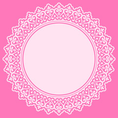 Pink lace design element