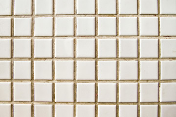 Vintage white mosaic floor