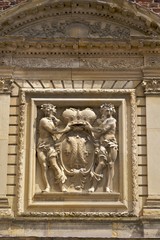 Coat of arms with salmon, emblem of the Salm family, Anholt