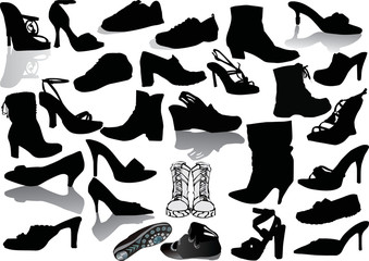 collection of shoes silhouettes
