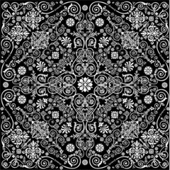 background with white floral elements