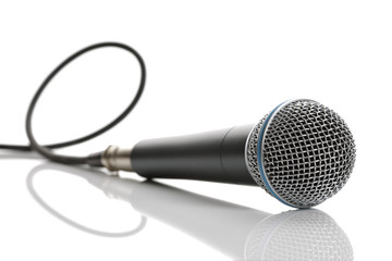 Microphone isolated on white