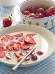 Strawberry with milk