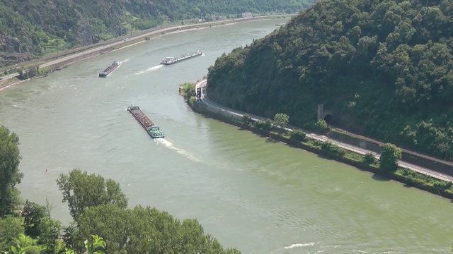 Der Rhein am Loreley Felsen - Video