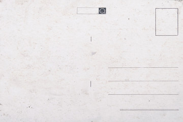 Old empty postcard
