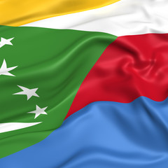 Naklejka premium Comoros flag picture