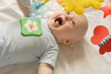 Fototapeta happy baby - 6 month old obraz