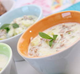 Käse-Lauch-Suppe