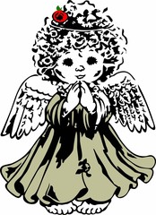 A little cute fairy Christmas angel