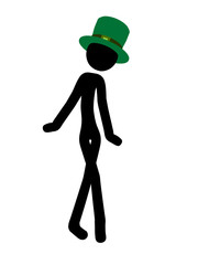St. Patricks Day Stickman Illustration Silhouette