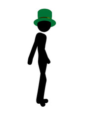 St. Patricks Day Stickman Illustration Silhouette