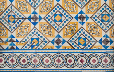 Traditional Portuguese glazed tiles