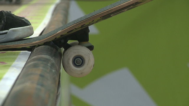 Skateboard drop in Rack Focus