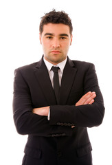 young business man portrait isolated on white