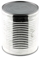 fond de boîte de conserve, fond blanc