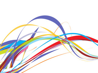 abstract rainbow wave line