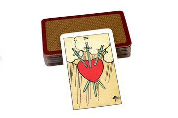 Tarot Card Representing Pangs of Love