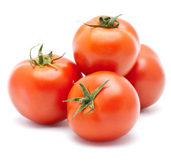 Juicy isolated tomato.