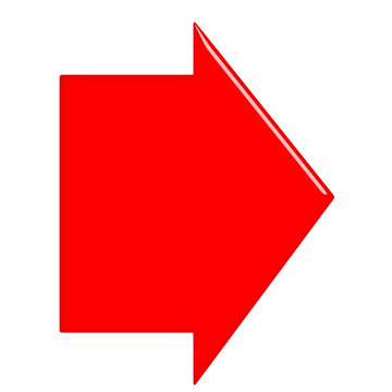 3D Glossy Red Arrow
