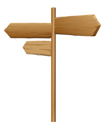 wegweiser mit drei richtungen