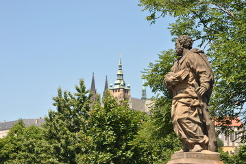 Fototapeta premium Saint Vitus Cathedral view, Czech Republic