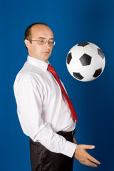 Business with soccer ball (football)