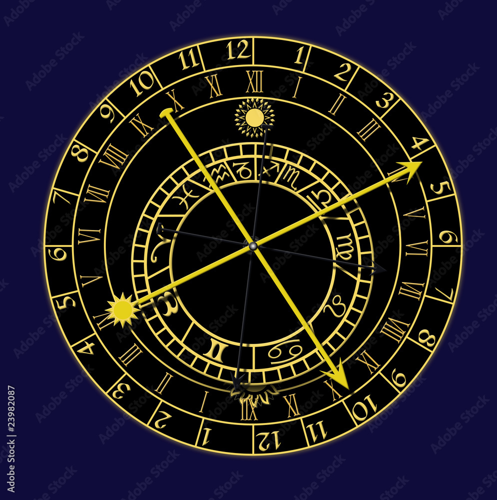 Canvas Prints astronomical clock