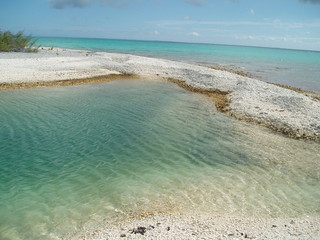 Plage et lagon à Rangiroa