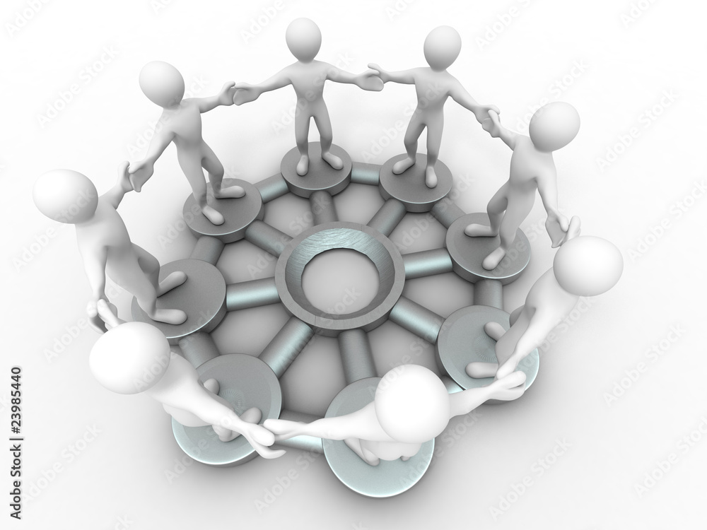 Poster group of people. conceptual image of communications or teamwork.
