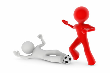 soccer players; sliding tackle