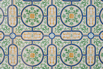 Traditional Portuguese glazed tiles