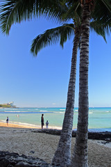 Waikiki Beach, Honolulu, Oahu, Hawaii..