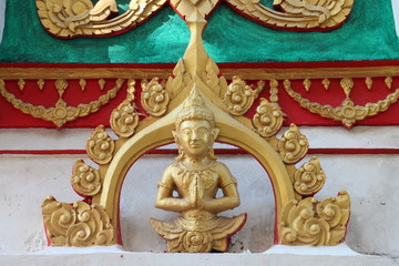 art on gable of temple, Wat Nagawichai, Mahasarakam