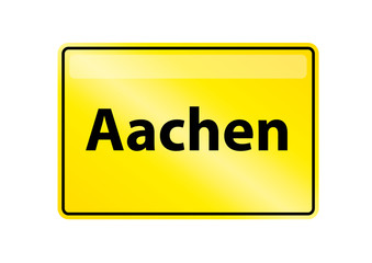Ortsschild Aachen