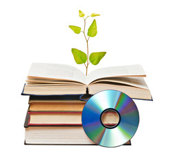 Tree growing from open book