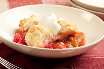 Strawberry Rhubarb Cobbler