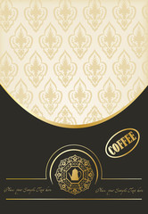 Vintage design menu. Concept for coffeehouse background vector