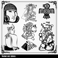 Vector set - American Indian national patterns