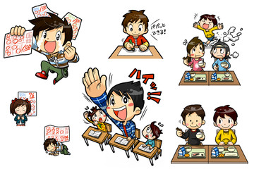 男の子と女の子　学校生活