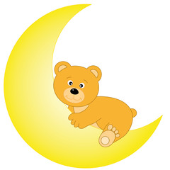 oso  encima de la luna