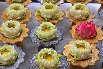 Lotus - a sacrificial flower in a temple of the Buddha
