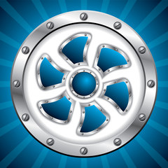 Obraz premium Shiny steel cog