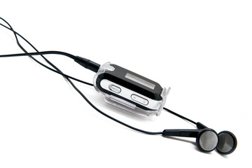 Digital audio player with headphones
