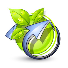 Green planet. Business logo