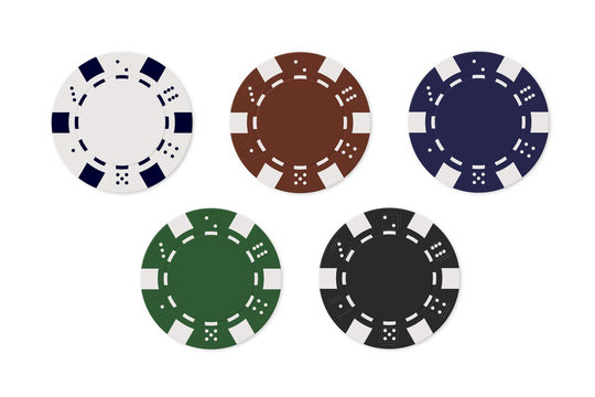 Isolated poker chips