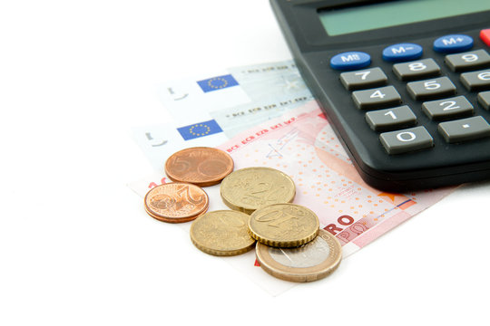 Euros  isolated on white background